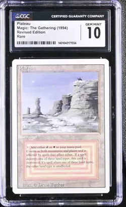 PLATEAU Revised Rare Reserved List CGC 10 Gem Mint Vintage MTG [Nostalgium] - Image 1