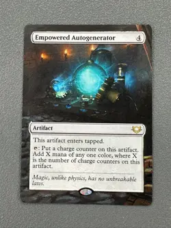 Empowered Autogenerator MTG Edge of Eternities Hand Painted Extended Altered Art - Image 1
