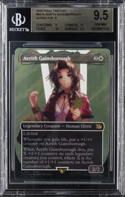 2025 MTG FINAL FANTASY SURGE FOIL #0519 AERITH GAINSBOROUGH BGS 9.5 - Image 1