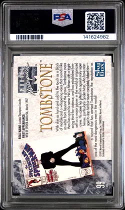 1992 MARVEL MASTERPIECES #99 TOMBSTONE PSA 7 - Image 2