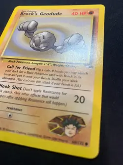 BROCK'S GEODUDE - 066/132 - GYM HEROES - POKEMON CARD - LP - Image 3