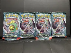 Pokemon Booster Pack Lot (4) - Journey Together - Unweighed - From Sealed Tin - Image 1