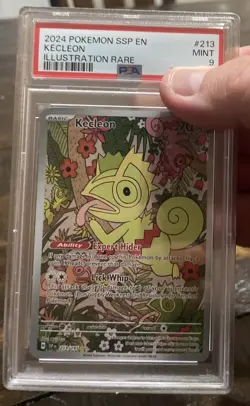 PSA 9 Kecleon 213/191 Pokemon Surging Sparks Illustration Rare 2024 MINT - Image 1