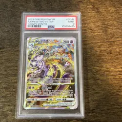 2023 POKEMON SWORD & SHIELD CROWN ZENITH #GG44 FULL ART/MEWTWO VSTAR PSA 9 - Image 1