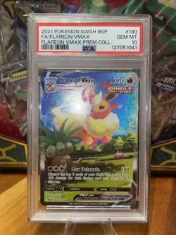 Flareon VMAX SWSH180 Premium Collection Box Pokemon Promo - PSA 10 Gem Mint - Image 1