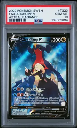 2022 POKEMON SWORD & SHIELD ASTRAL RADIANCE #TG23 FULL ART/GARCHOMP V PSA 10 - Image 1