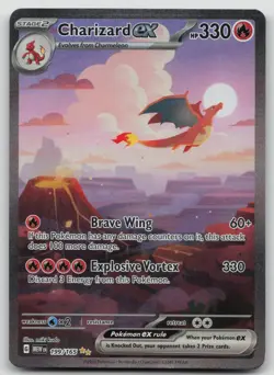 Pokemon TCG Scarlet & Violet Charizard EX Sir 199/165 LP Condition 151 - Image 1