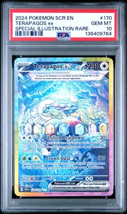 2024 POKEMON SCR EN-STELLAR CROWN SPECIAL ILLUSTRATION RARE TERAPAGOS EX PSA 10 - Image 1