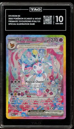 Pokemon Sylveon ex Prismatic Evolutions Special Illustration Rare #156 TAG 10 - Image 1