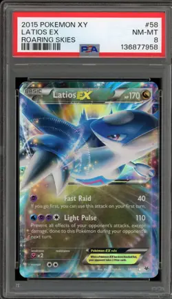 Pokemon Latios EX XY Roaring Skies Holo Ultra Rare #58 PSA 8 - Image 1