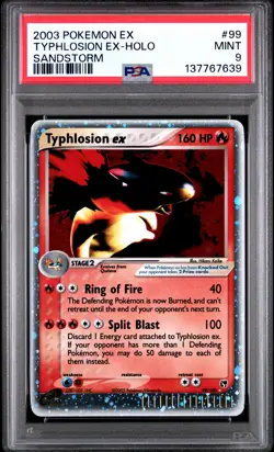 2003 POKEMON EX SANDSTORM #99 TYPHLOSION EX-HOLO PSA 9 - Image 1