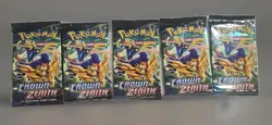Pokemon Crown Zenith Booster Pack Lot X5 2023 Sword & Shield New Factory Sealed - Image 1