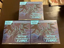 LOT OF 3 Pokemon Mega Evolution Phantasmal Flames Elite Trainer Box ETB - Image 1