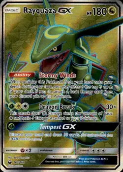 Pokemon SM: Celestial Storm Full Art Rayquaza GX 160/168 - Near Mint (NM) - Image 1