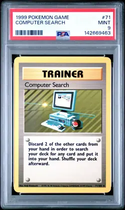 1999 POKEMON BASE SET UNLIMITED #71 COMPUTER SEARCH PSA 9 - Image 1