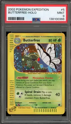 Pokemon Butterfree Expedition Holo Rare #5 PSA 9 Mint - Image 1