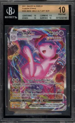 Pokemon Mew VMAX Fusion Strike Secret Rare Full Alt Art #269 BGS 10 Pristine - Image 1