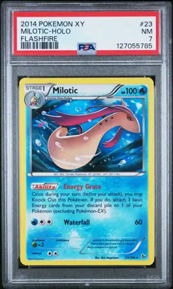 2014 POKEMON XY FLASHFIRE #23 MILOTIC-HOLO PSA 7 - Image 1