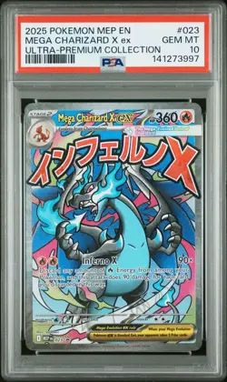 2025 POKEMON MEP ULTRA-PREMIUM COLLECTION #023 MEGA CHARIZARD X EX PSA 10 - Image 1