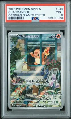 2023 POKEMON SVP OBSIDIAN FLAMES POKEMON CENTER ETB #044 CHARMANDER PSA 9 - Image 1