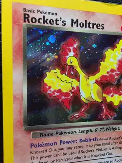 Rocket's Moltres 12/132 Holo Gym Heroes Pokemon TCG LP Lightly Played English - Image 3