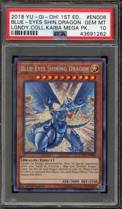 Yu-Gi-Oh! Blue-Eyes Shining Dragon Legendary Coll Kaiba 1st Ed LCKC-EN008 PSA 10 - Image 1