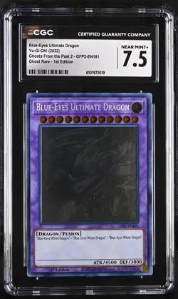 Blue-eyes Ultimate Dragon GFP2-EN181 1st Edition Yu-gi-oh! CGC 7.5 NM+ *019 - Image 1