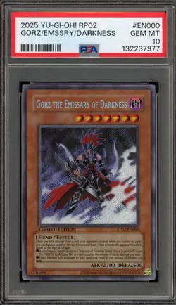 Yu-Gi-Oh! Gorz The Emissary of Darkness 2025 Retro Pk. Secret RP02-EN000 PSA 10 - Image 1