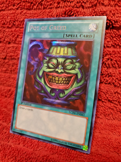 Pot of Greed LCJW-EN061 Secret Rare 1st Edition NM YuGiOh TCG - Image 1