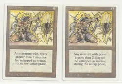 MTG REVISED 2x NM- Meekstone Magic the Gathering Card Creature Power 2 No Untap - Image 1