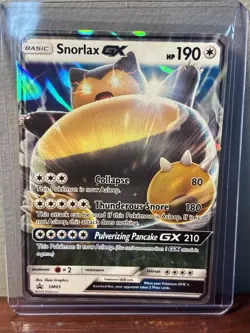 Pokemon Snorlax GX SM05 Promo Holo Basic 190 HP Card Pokemon TCG - Image 1
