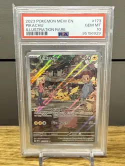 2023 Pokemon EN 151 Pikachu Illustration Rare IR Full Art Card 173/165 PSA 10 - Image 1