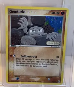 Pokemon TCG Geodude Reverse Holo Stamped EX Legend Maker Card - Image 1