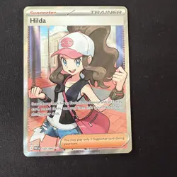 Hilda 164/086 Full Art Ultra Rare White Flare Holo Pokemon TCG Card NM Condition - Image 1