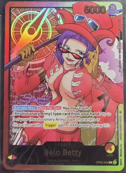 ONE PIECE CARD GAME 2025 ANIME 25TH BELO BETTY TEXTURED GOLD FOIL LEADER BANDAI - Image 3