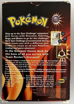 Complete Pokemon Trading Card Giovanni Theme Deck - Image 3
