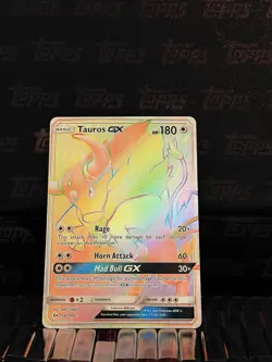 Pokemon TCG 2017 Tauros GX Sun Moon Secret Full Art Holo Card #156/149 NM - Image 1