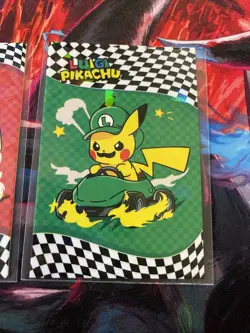Star Holo *Electric Pikachu Card Database* - *LUIGI & MARIO* POKEMON Card - Image 3