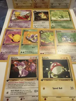 Pokemon TCG ROCKET Lot 1st Edition Cards - Dratini, Abra, Dark Primeape +++ - Image 2