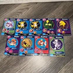 Pokemon Burger King Poketrivia Cards 1999 Vintage 9 Cards MewTwo Strikes Back - Image 1