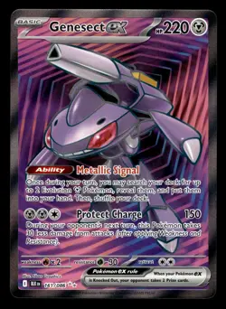Genesect ex 161/086 Ultra Rare Black Bolt Pokemon Card - Image 1