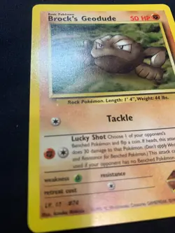 BROCK'S GEODUDE - 038/132 - GYM HEROES - POKEMON CARD - LP - Image 2