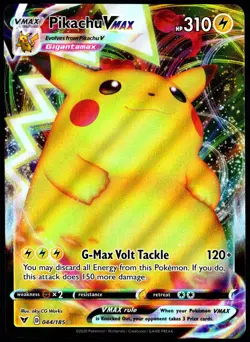 Pokemon TCG Pikachu VMAX 044/185 2020 Vivid Voltage Ultra Rare Card - NM - Image 1