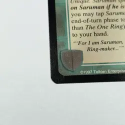 MIDDLE EARTH THE WHITE HAND RARE CARD SARUMAN'S RING - Image 2