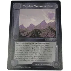 The Ash Mountain Deeps Against the Shadow Middle Earth CCG TCG LOTR Card Game - Image 1