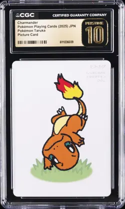 2025 POKEMON PLAYING CARDS JPN CHARMANDER CGC 10 PRISTINE - Image 1