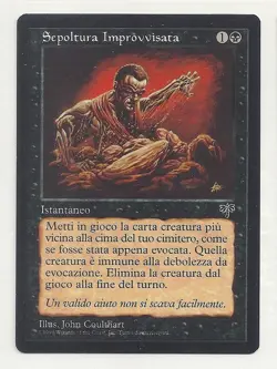 MTG MIRAGE 1x NM- Shallow Grave ITALIAN Magic the Gathering Card Return Creature - Image 1
