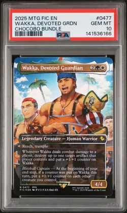2025 MTG FINAL FANTASY COMMANDER CHOCOBO BUNDLE WAKKA DEVOTED GUARDIAN PSA 10 - Image 1