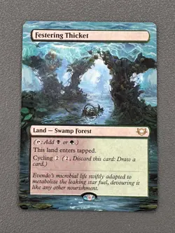 Festering Thicket MTG Edge of Eternities Commander Hand Painted Full Altered Art - Image 1
