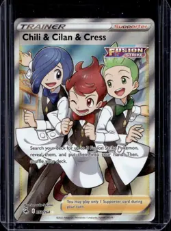 2021 Pokemon SWSH Fusion Strike Chili & Cilan Cress #258/264 - Image 1